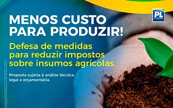 Menos custo para produzir — menor custo para insumos agrícolas